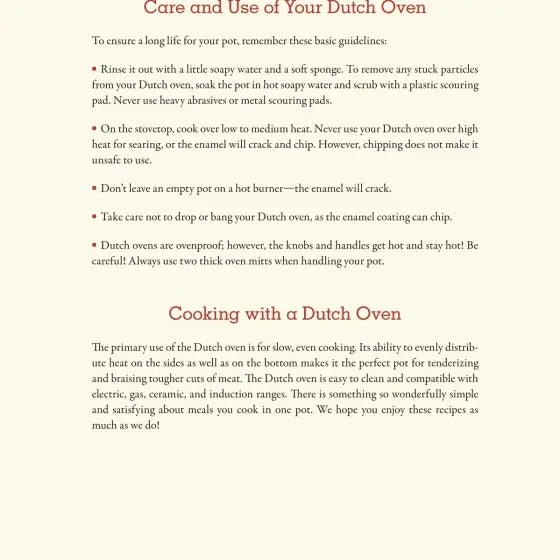 The Dutch Oven Cookbook