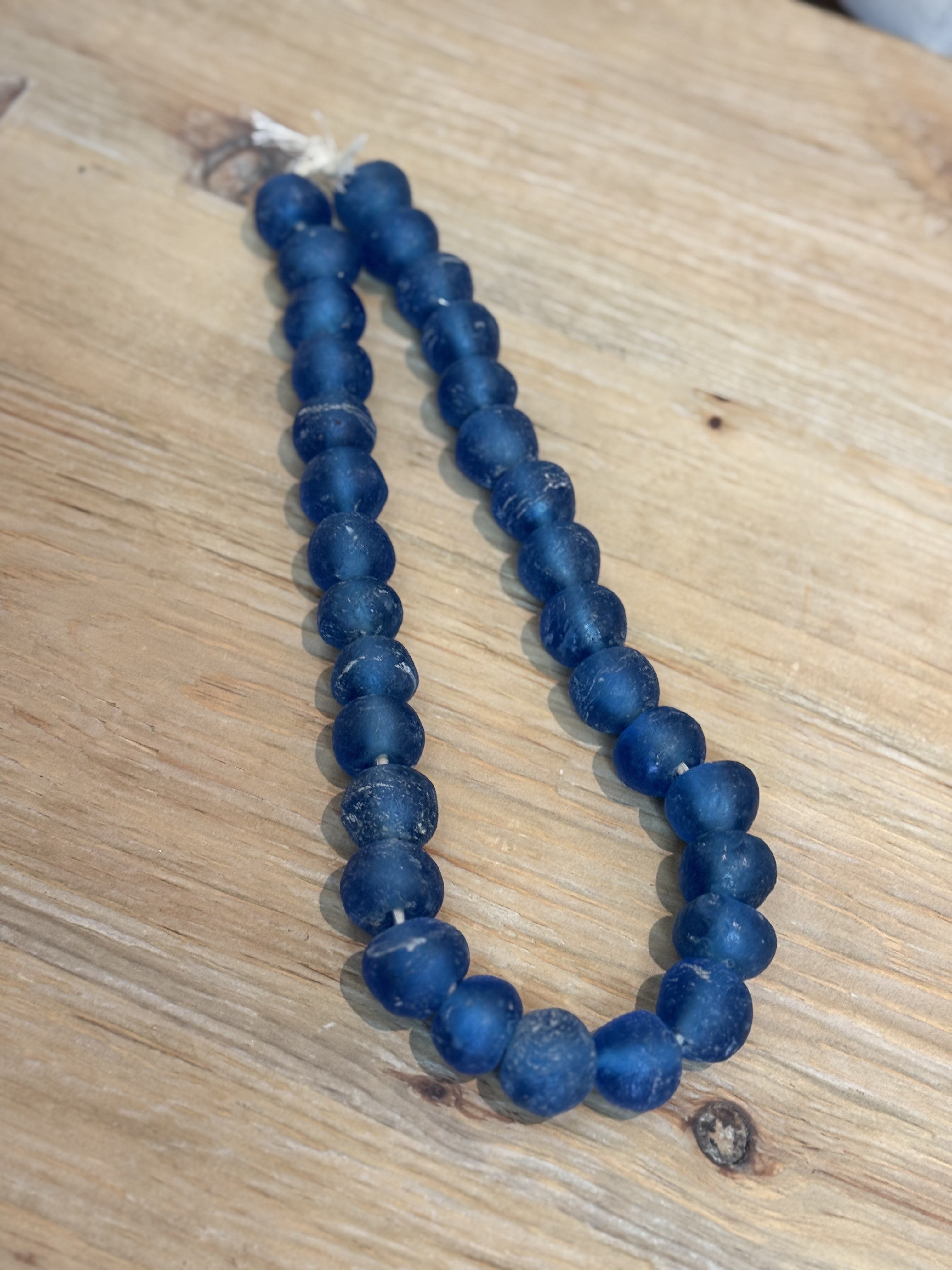 Blue Seaglass Beads