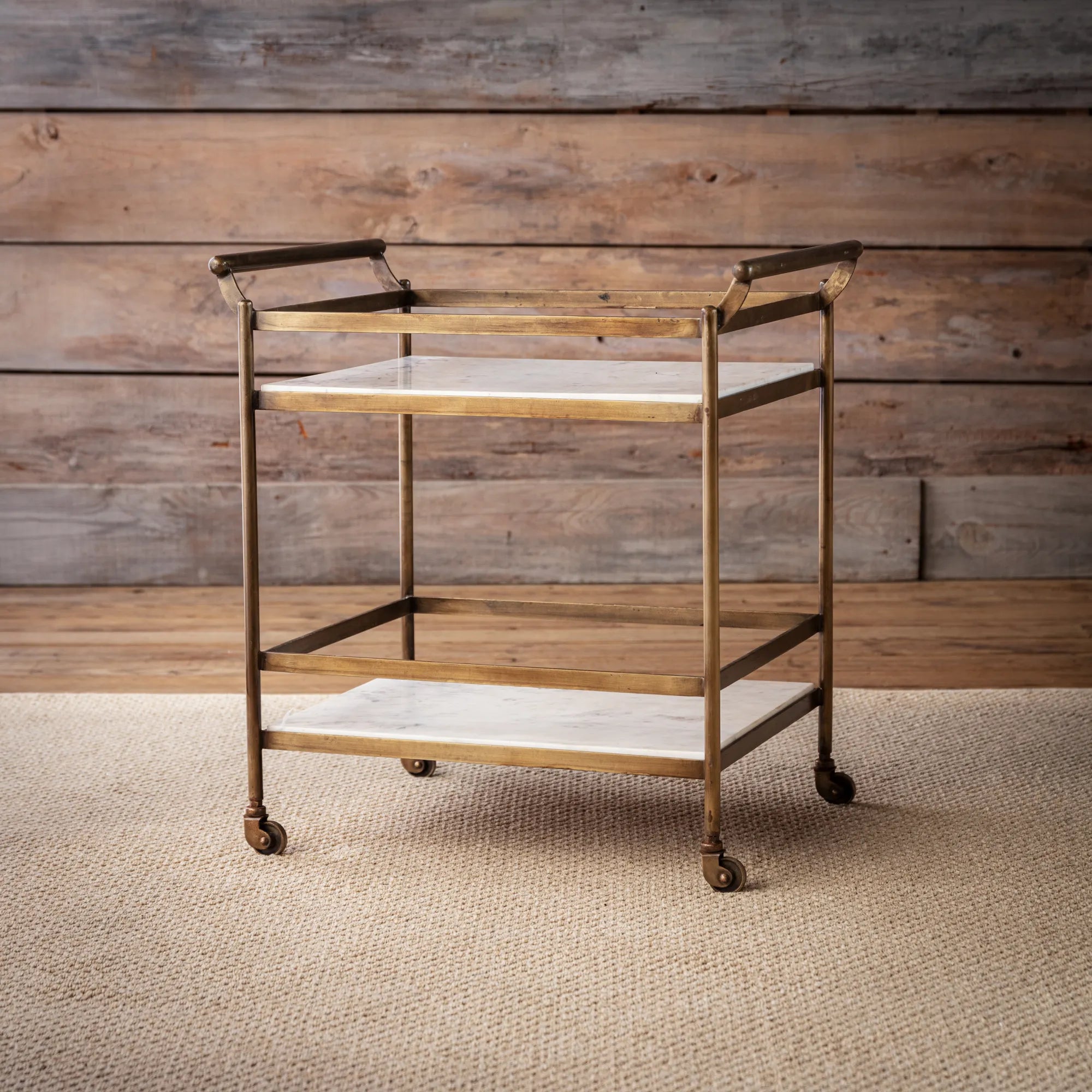 Marble Brass Cocktail Cart