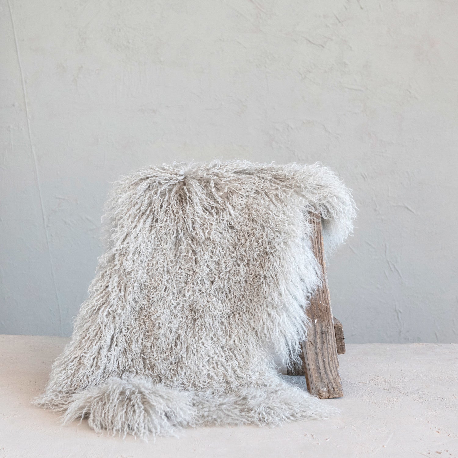 Gray Lamb Fur Rug