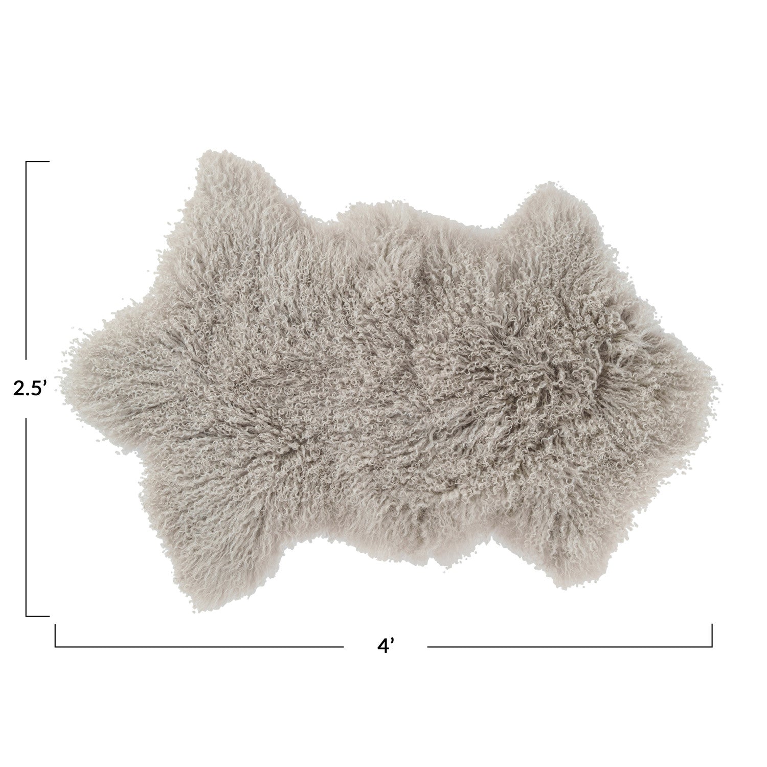 Gray Lamb Fur Rug