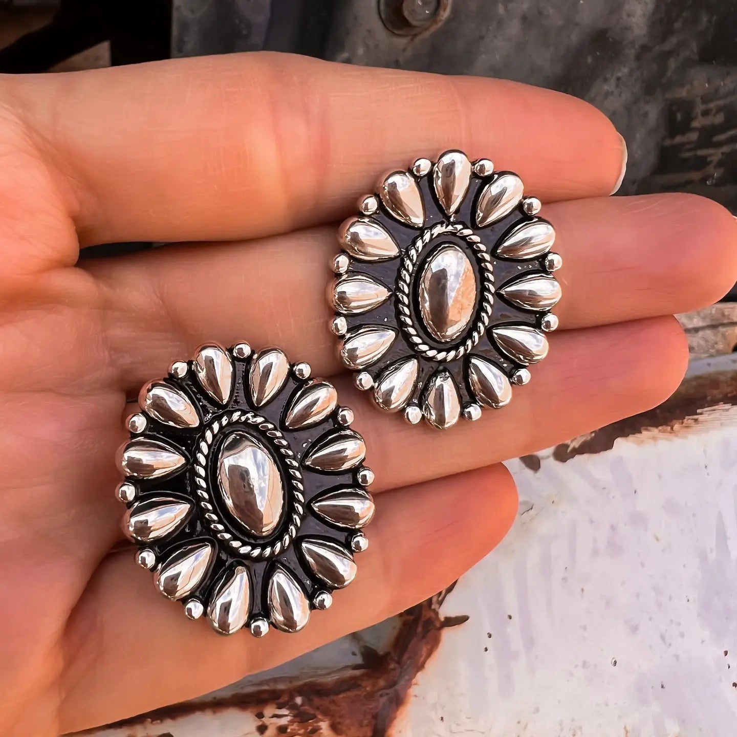 Silver Blossom Earrings